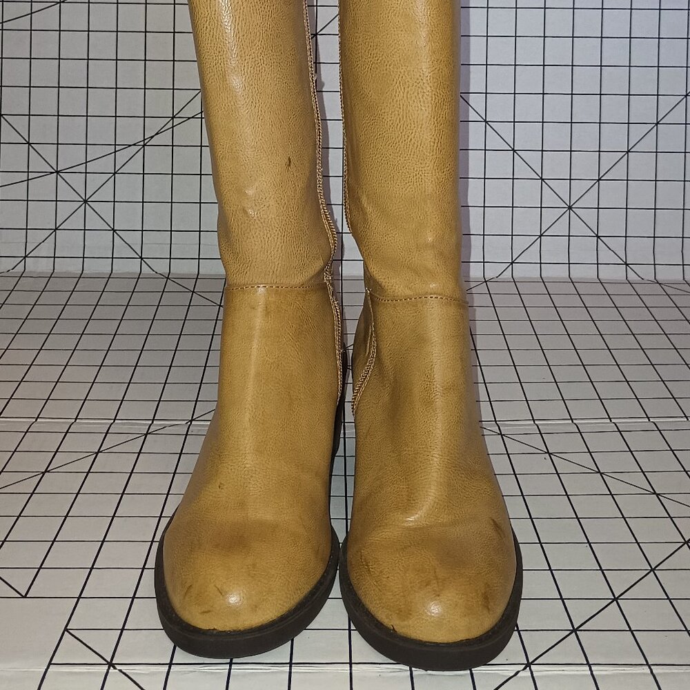 Cognac Knee Hgh Boots